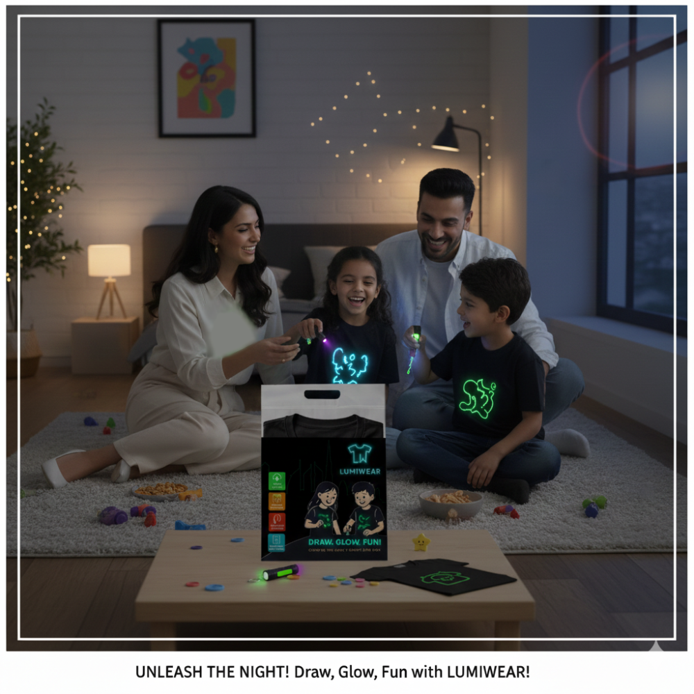 LumiWear Original Interactive Glow in the Dark T Shirt
