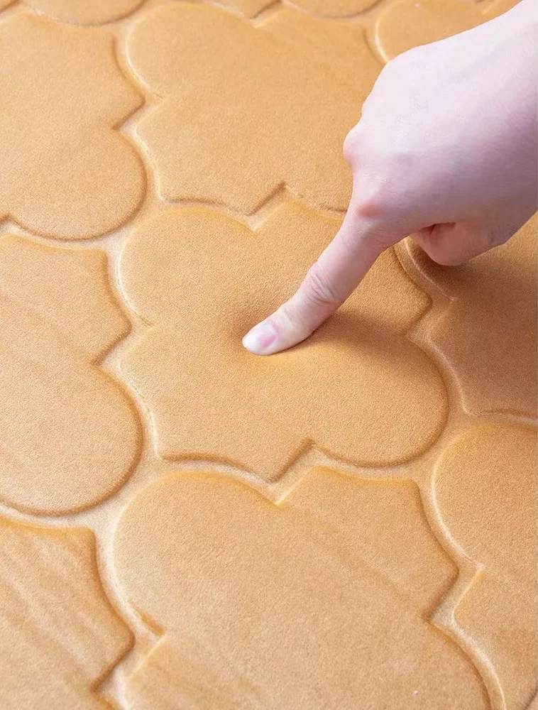 MySalahMats Personalized Name Printed Beige Color Velvet Premium Prayer Mat  Anti-Slip Base, Dome Style