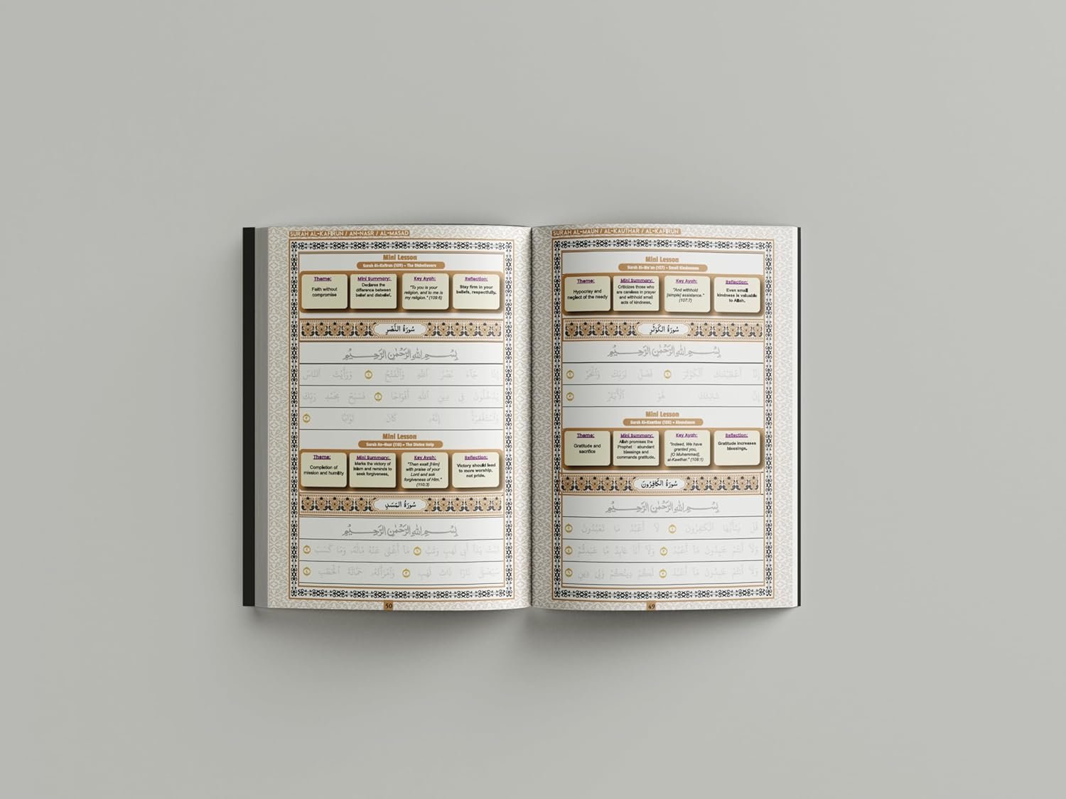 Personalised Quran tracing book with custom name on cover for Arabic learning in UAE