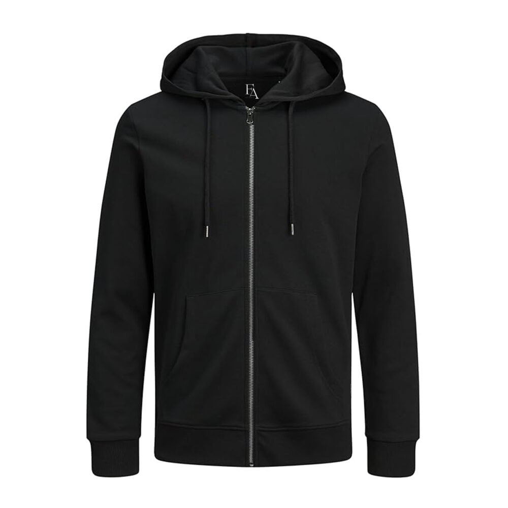 Shop premium unisex zip hoodie in UAE. Soft cotton fleece, full front zipper, comfortable fit for daily wear. Ideal for men and women. Fast UAE delivery.